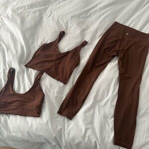 Lululemon Align Java Set (2 tops/1 leggings combo)